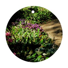 Shadowed Ground Cover Round Ornament (two Sides)  by ArtsFolly