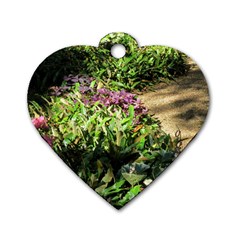 Shadowed Ground Cover Dog Tag Heart (one Side) by ArtsFolly