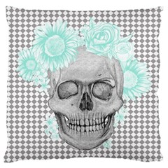 Floral Skull Cushion Case (one Side) by Coralascanbe