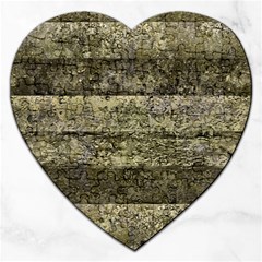 Grunge Stripes Print Jigsaw Puzzle (heart) by dflcprints