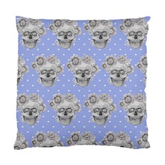 Pastel Floral Skull Repeat Design Standard Cushion Case (two Sides) by Coralascanbe