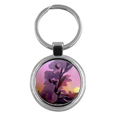 Pinkfloral Key Chain (round) by lynngrayson