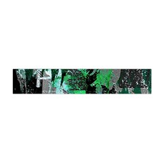 Green Urban Graffiti Flano Scarf (mini) by ArtistRoseanneJones