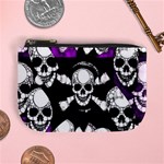 Purple Haze Skull And Crossbones  Coin Change Purse Front