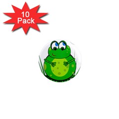 Green Frog 1  Mini Magnet (10 Pack)  by Valentinaart