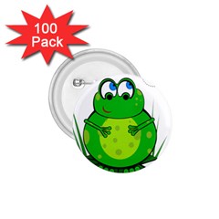 Green Frog 1 75  Buttons (100 Pack)  by Valentinaart