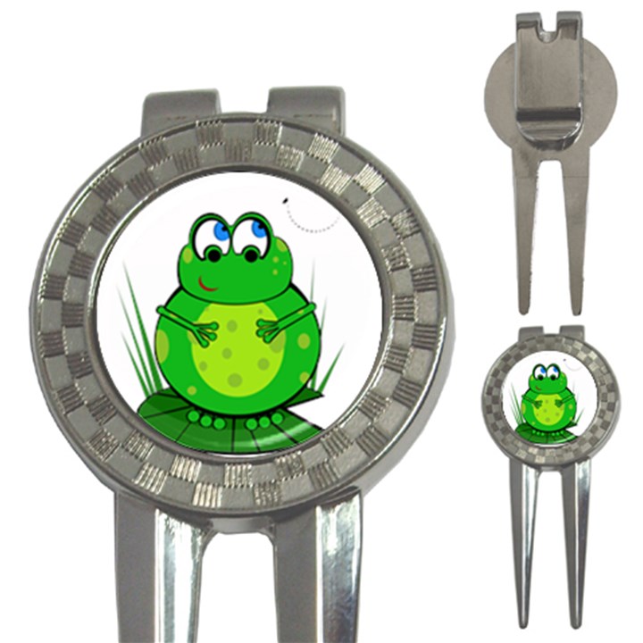 Green Frog 3-in-1 Golf Divots