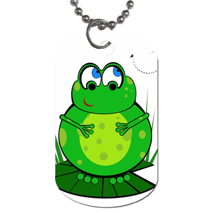 Green Frog Dog Tag (Two Sides)