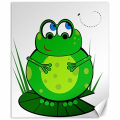 Green Frog Canvas 8  X 10  by Valentinaart