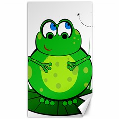 Green Frog Canvas 40  X 72   by Valentinaart