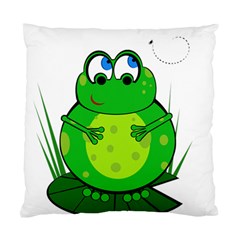 Green Frog Standard Cushion Case (two Sides) by Valentinaart