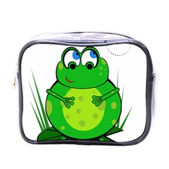 Green Frog Mini Toiletries Bags by Valentinaart