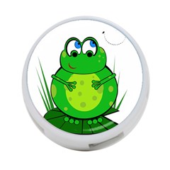 Green Frog 4-port Usb Hub (two Sides)  by Valentinaart