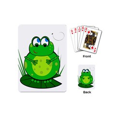 Green Frog Playing Cards (mini)  by Valentinaart