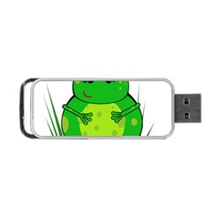 Green Frog Portable Usb Flash (one Side) by Valentinaart