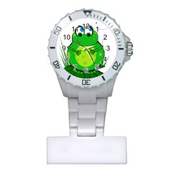 Green Frog Plastic Nurses Watch by Valentinaart