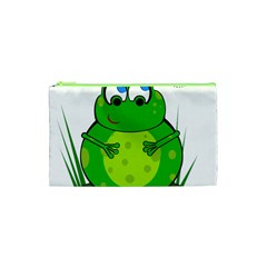 Green Frog Cosmetic Bag (xs) by Valentinaart