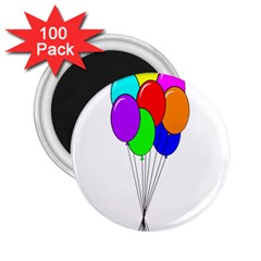 Colorful Balloons 2 25  Magnets (100 Pack) 