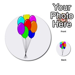 Colorful Balloons Multi-purpose Cards (Round) 