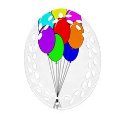 Colorful Balloons Ornament (Oval Filigree) 