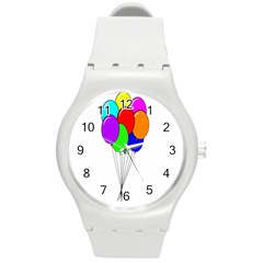 Colorful Balloons Round Plastic Sport Watch (M)