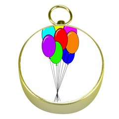 Colorful Balloons Gold Compasses