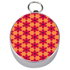 Red Flowers Pattern                                                                            Silver Compass by LalyLauraFLM