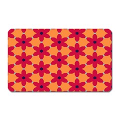 Red Flowers Pattern                                                                            			magnet (rectangular) by LalyLauraFLM