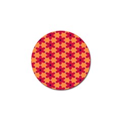 Red Flowers Pattern                                                                            			golf Ball Marker by LalyLauraFLM