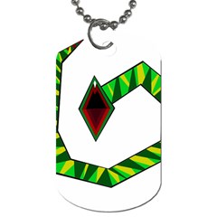 Decorative Snake Dog Tag (one Side) by Valentinaart