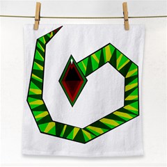 Decorative Snake Face Towel by Valentinaart