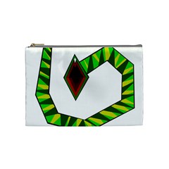 Decorative Snake Cosmetic Bag (medium)  by Valentinaart