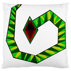 Decorative Snake Large Cushion Case (one Side) by Valentinaart