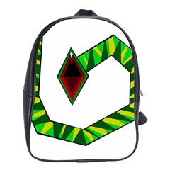 Decorative Snake School Bags (xl)  by Valentinaart