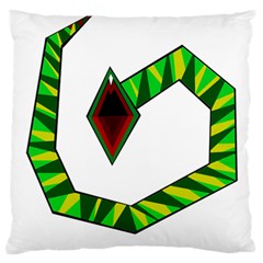 Decorative Snake Large Flano Cushion Case (one Side) by Valentinaart