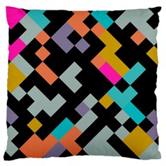 Connected Shapes                                                                             	large Flano Cushion Case (two Sides) by LalyLauraFLM