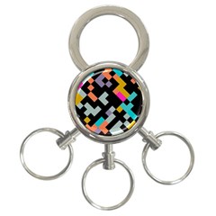 Connected Shapes                                                                             			3-ring Key Chain by LalyLauraFLM