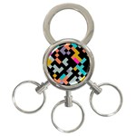 Connected shapes                                                                             			3-Ring Key Chain Front