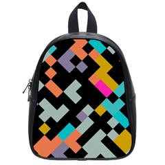 Connected Shapes                                                                             			school Bag (small) by LalyLauraFLM