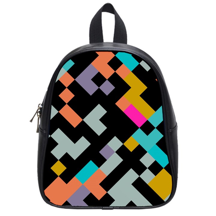 Connected shapes                                                                             			School Bag (Small)