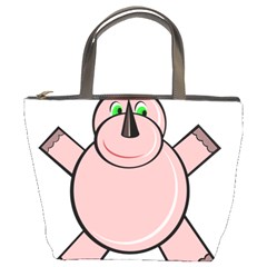 Pink Rhino Bucket Bags by Valentinaart