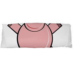 Pink Rhino Body Pillow Case (dakimakura) by Valentinaart