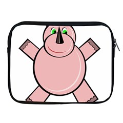 Pink Rhino Apple Ipad 2/3/4 Zipper Cases by Valentinaart