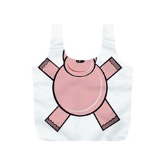 Pink Rhino Full Print Recycle Bags (s)  by Valentinaart