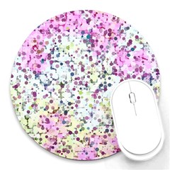 Hexagons                                                                             			round Mousepad by LalyLauraFLM