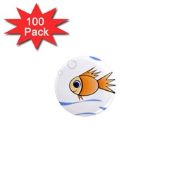 Cute Fish 1  Mini Magnets (100 Pack)  by Valentinaart