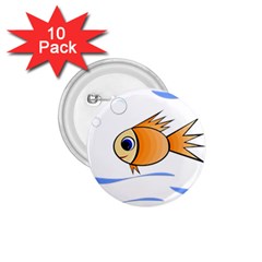 Cute Fish 1 75  Buttons (10 Pack) by Valentinaart