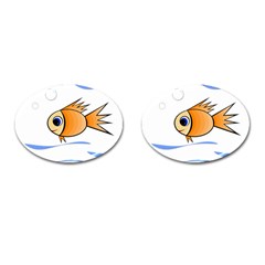 Cute Fish Cufflinks (oval) by Valentinaart