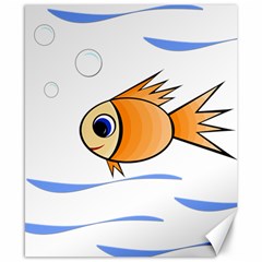 Cute Fish Canvas 8  X 10  by Valentinaart