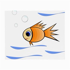 Cute Fish Small Glasses Cloth (2-side) by Valentinaart